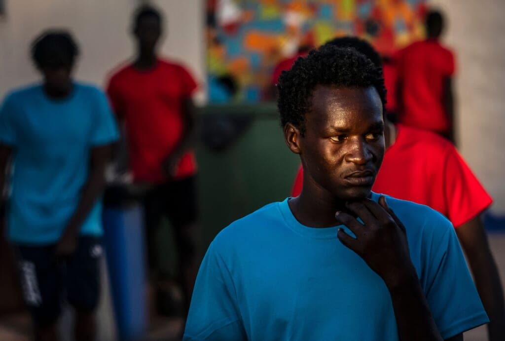 A Sudanese migrant