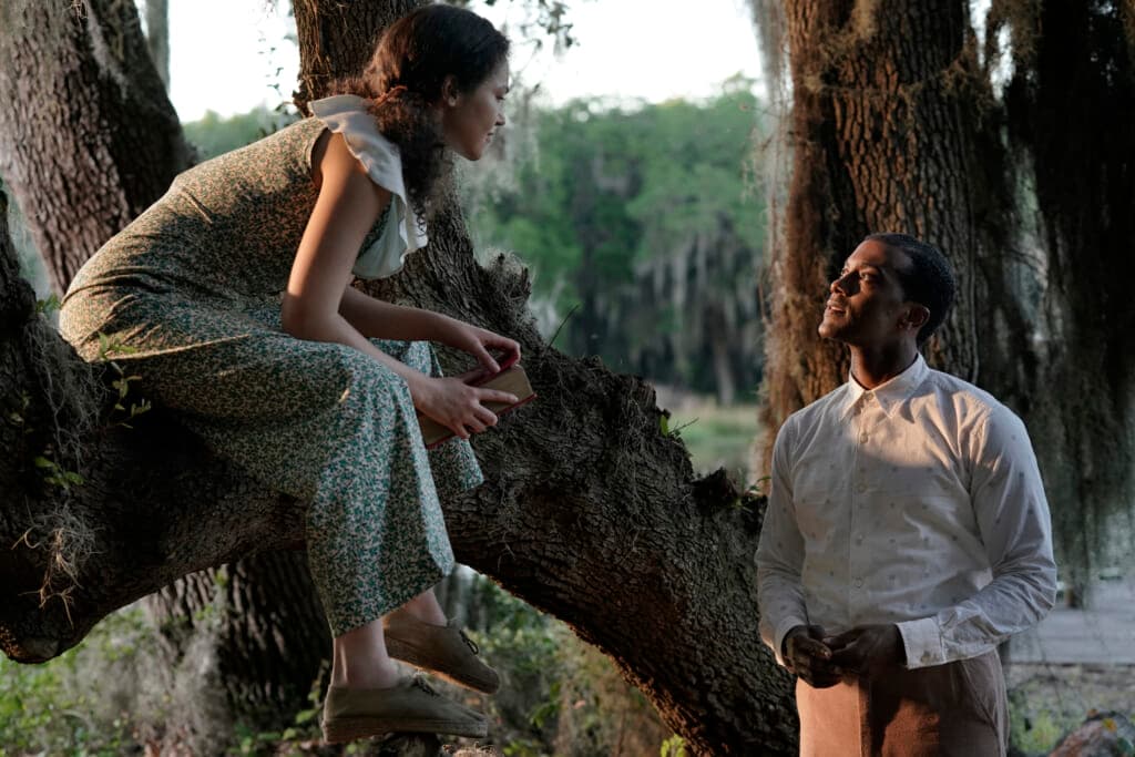 Actors Solea Pfeiffer and Joshua Boone in "A Jazzman’s Blues"