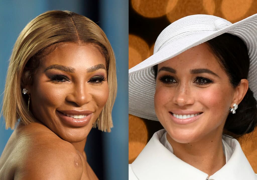 Tennis player Serena Williams and Meghan Markle