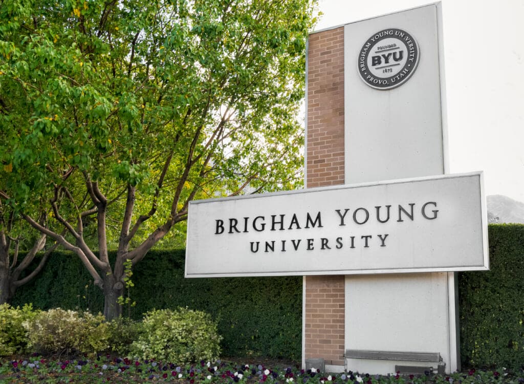 Entrance to campus of Brigham Young University