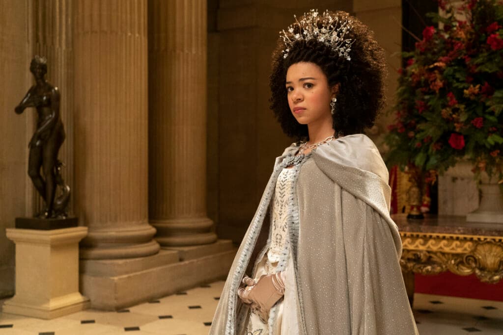 Actor India Amarteifio in “Queen Charlotte”