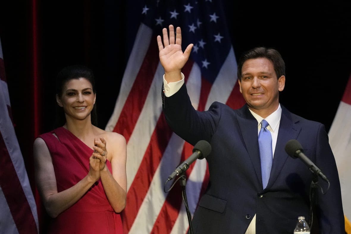 Florida’s Republican Gov. Ron DeSantis and wife Casey