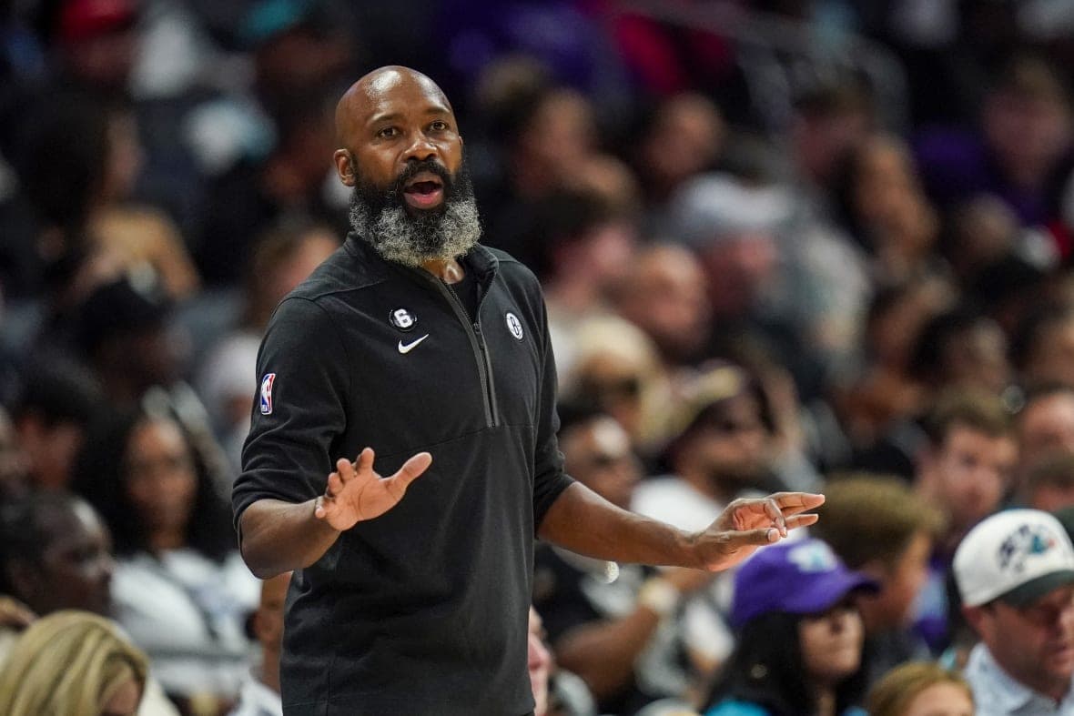 Brooklyn Nets interim head coach Jacque Vaughn
