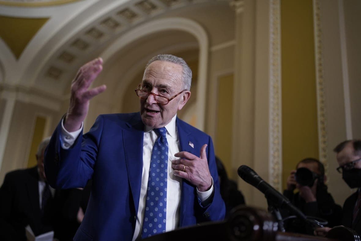 Democratic Senate Majority Leader Chuck Schumer of New York