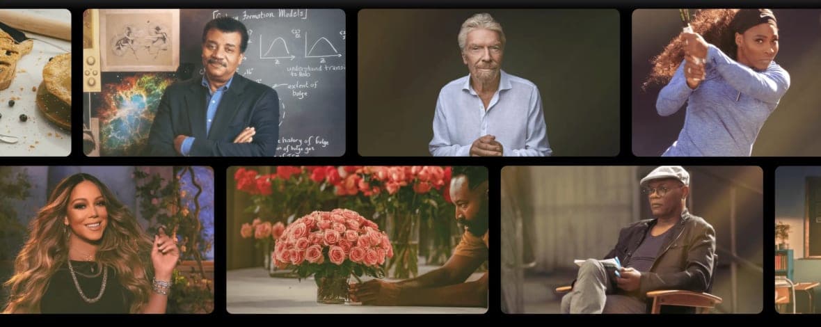 Scenes from Masterclass online learning classes