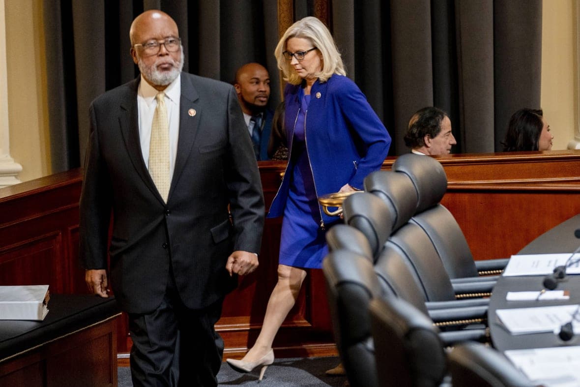 Committee chairman Rep. Bennie Thompson, D-Miss., and Committee Vice Chair Rep. Liz Cheney, R-Wyo.