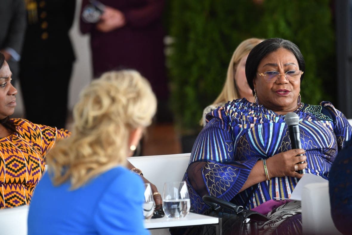 First Lady Jill Biden and First Lady of the Republic of Ghana Rebecca Akufo-addo