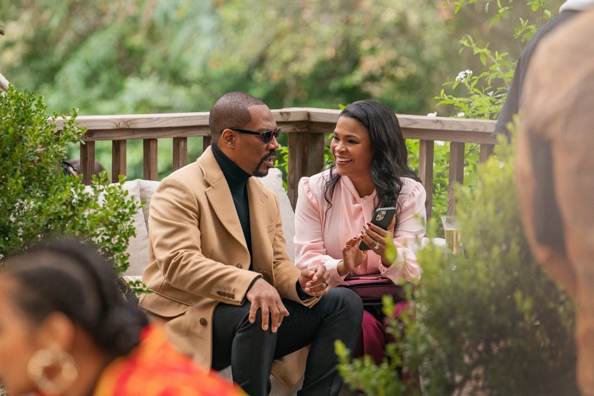 Actors Eddie Murphy and Nia Long in “You People”