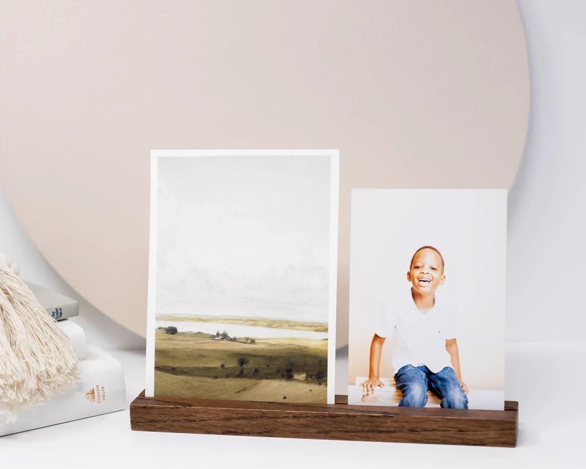 Wooden photo stand by The Heart Department Co.
