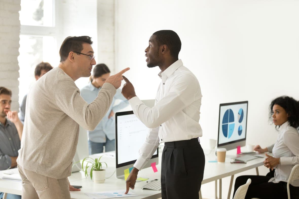 Two men arguing