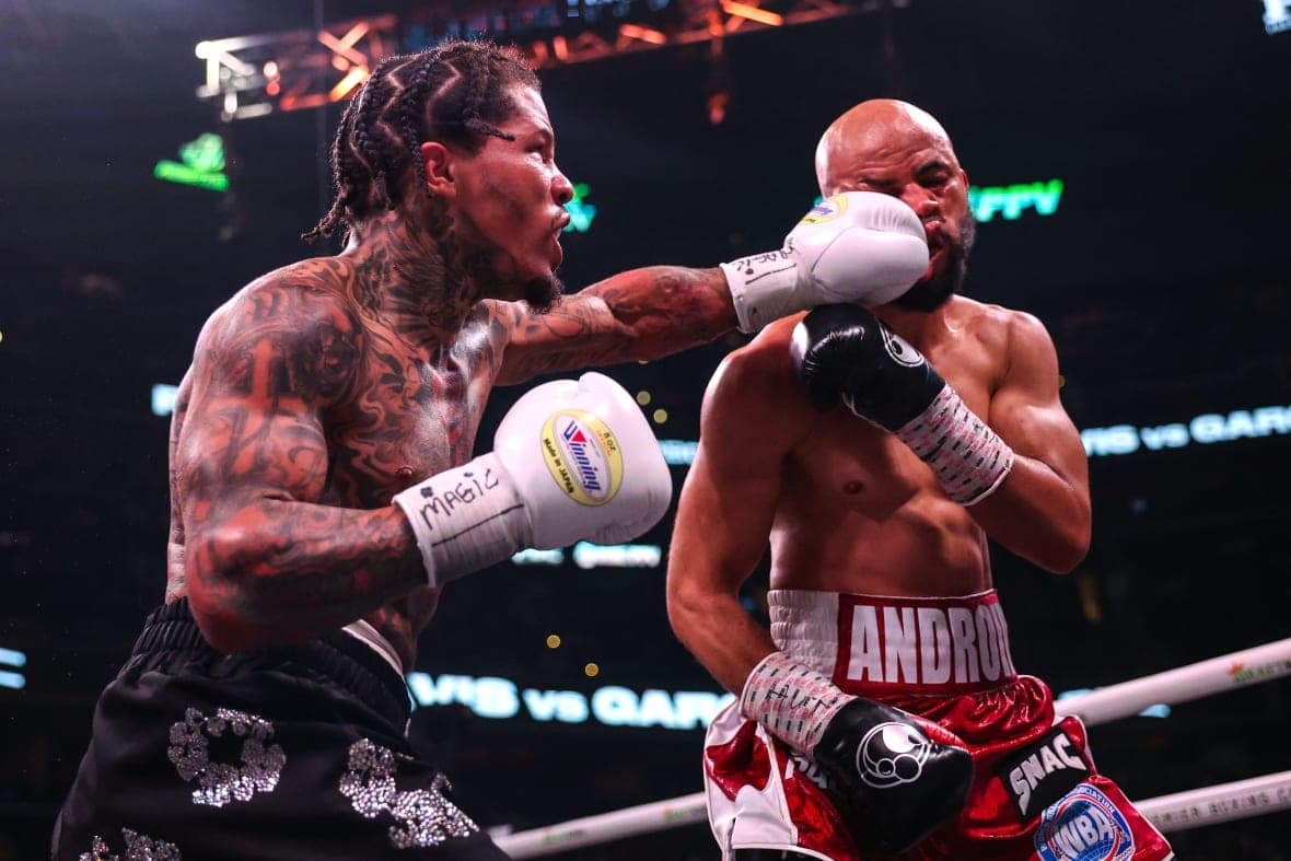 Boxer Gervonta Davis punches Hector Luis Garcia