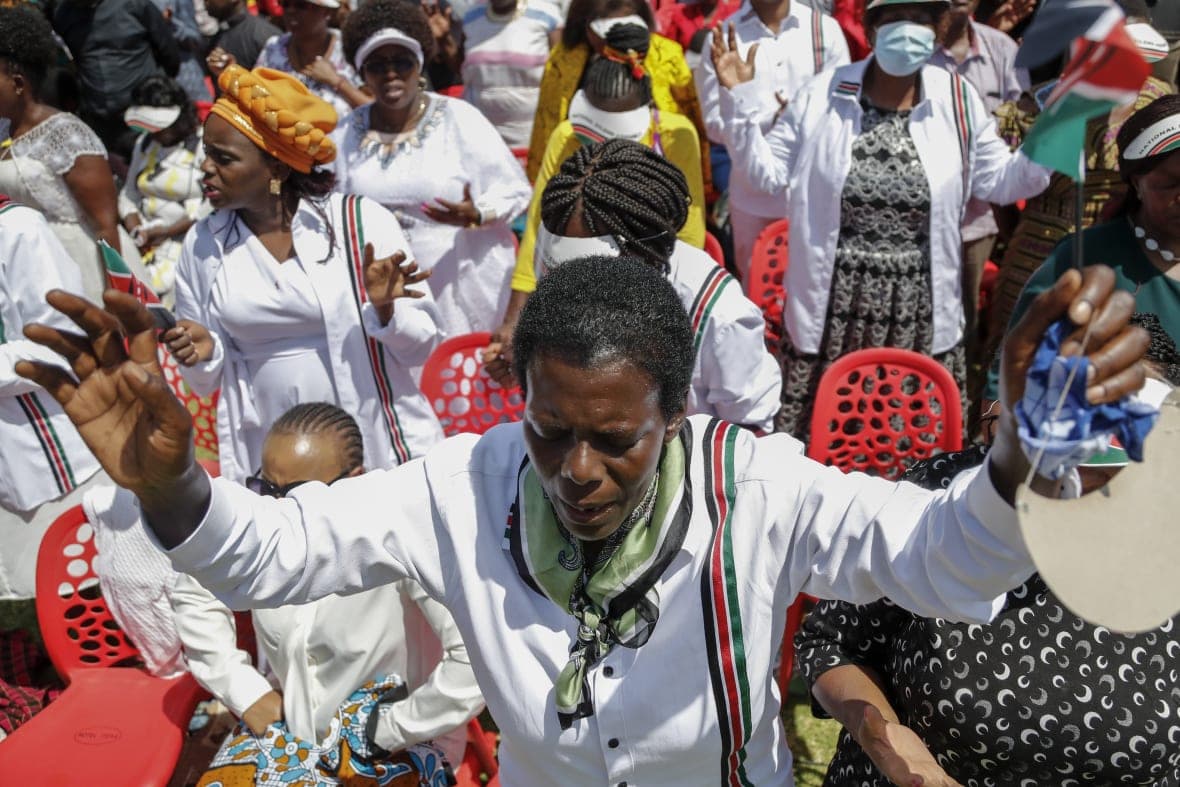Kenyans attend a national day of prayer event