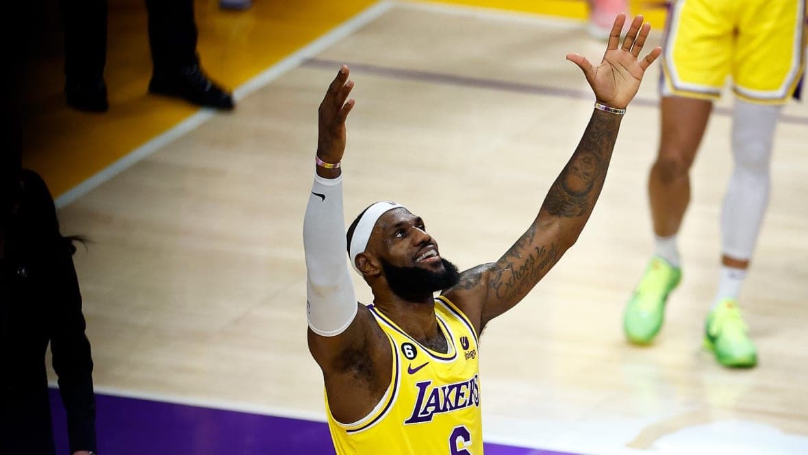 LeBron James of the Los Angeles Lakers