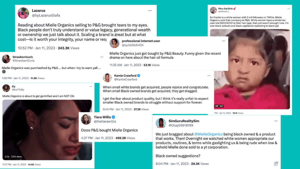 Mielle Organics, P&G, fan reactions, Twitter theGrio.com