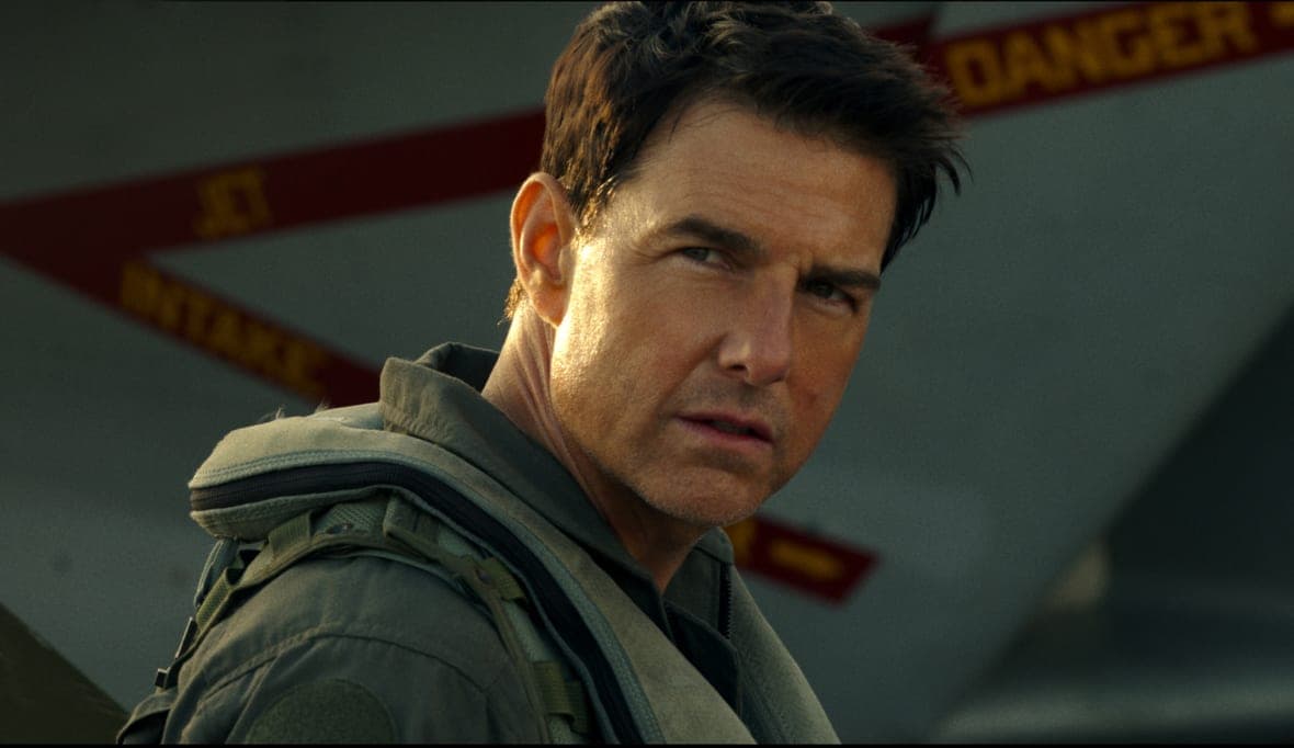 Actor Tom Cruise in “Top Gun: Maverick”