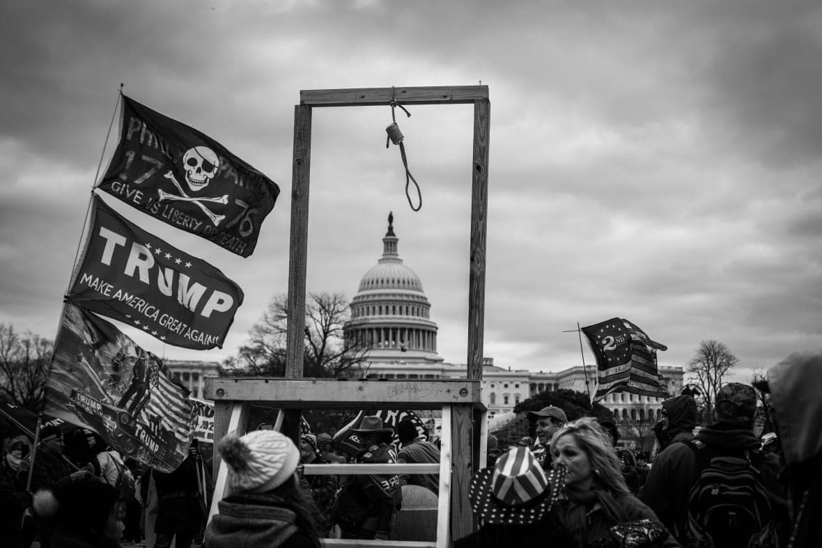 Trump supporters near the U.S. Capitol on January 6, 2021