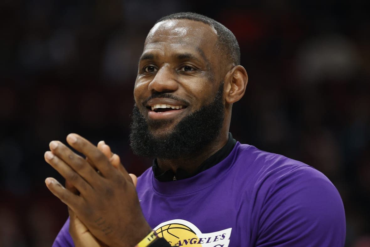 NBA player LeBron James of the Los Angeles Lakers