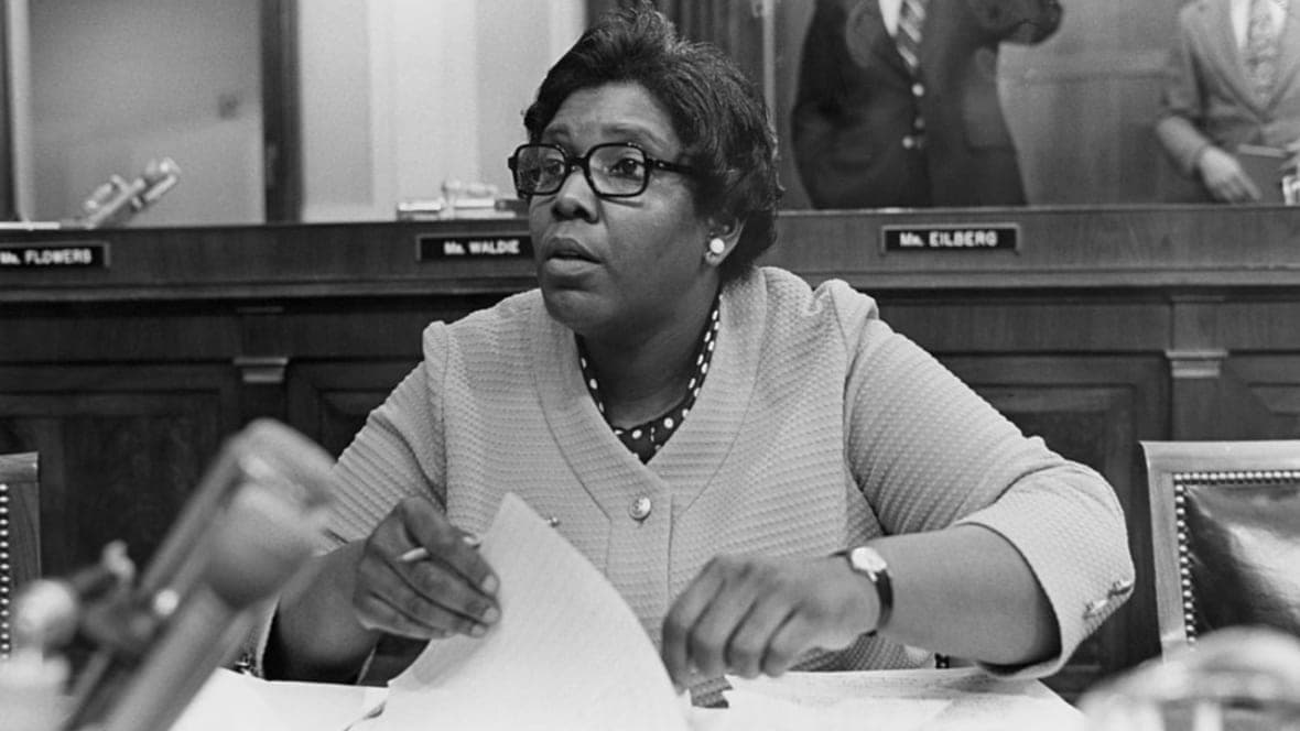 Democratic Representative Barbara Jordan of Texas