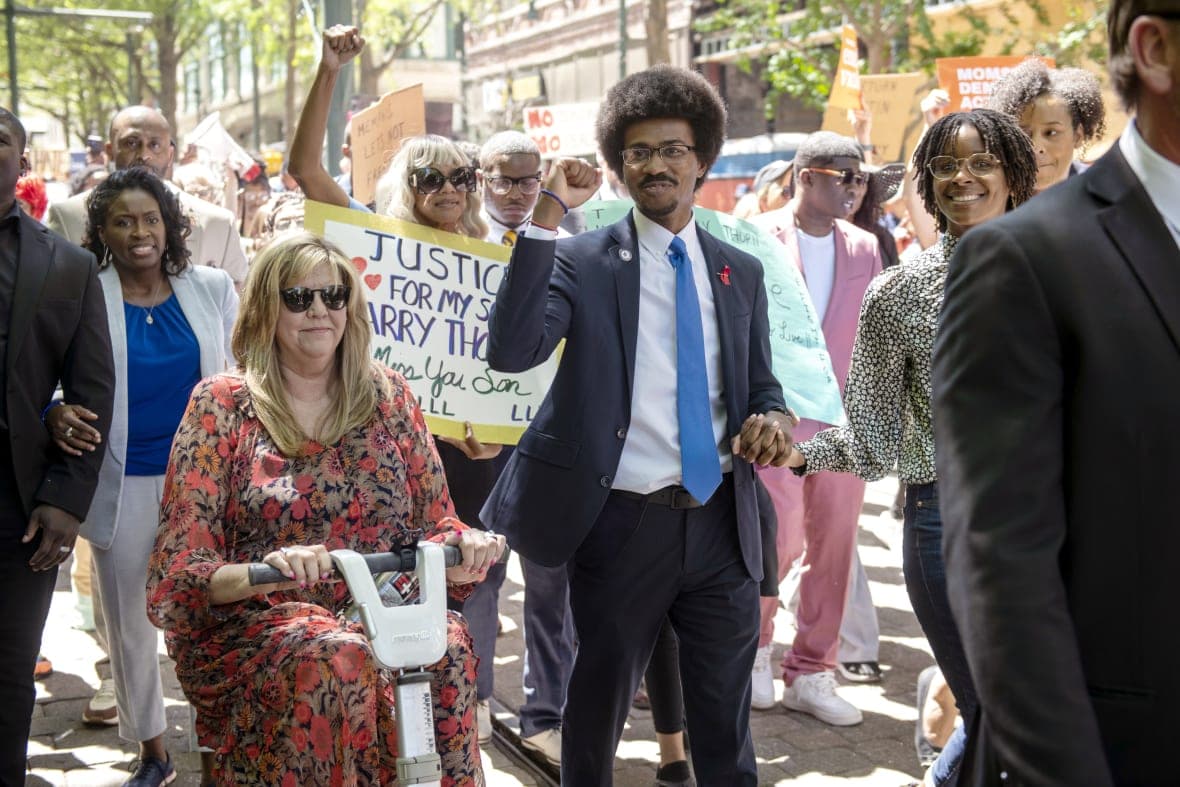 Rep. Gloria Johnson and Justin Pearson