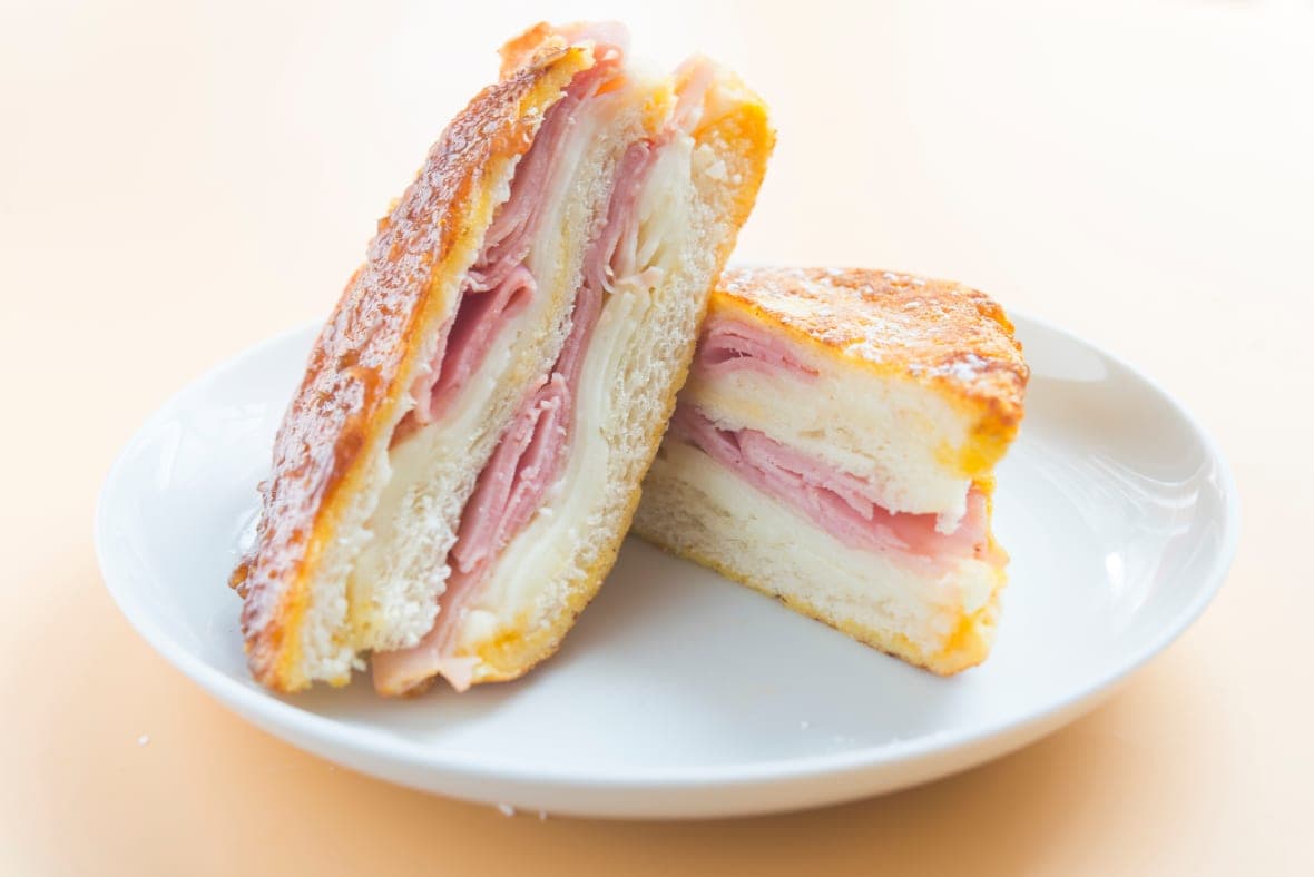 Monte Cristo sandwich on a plate