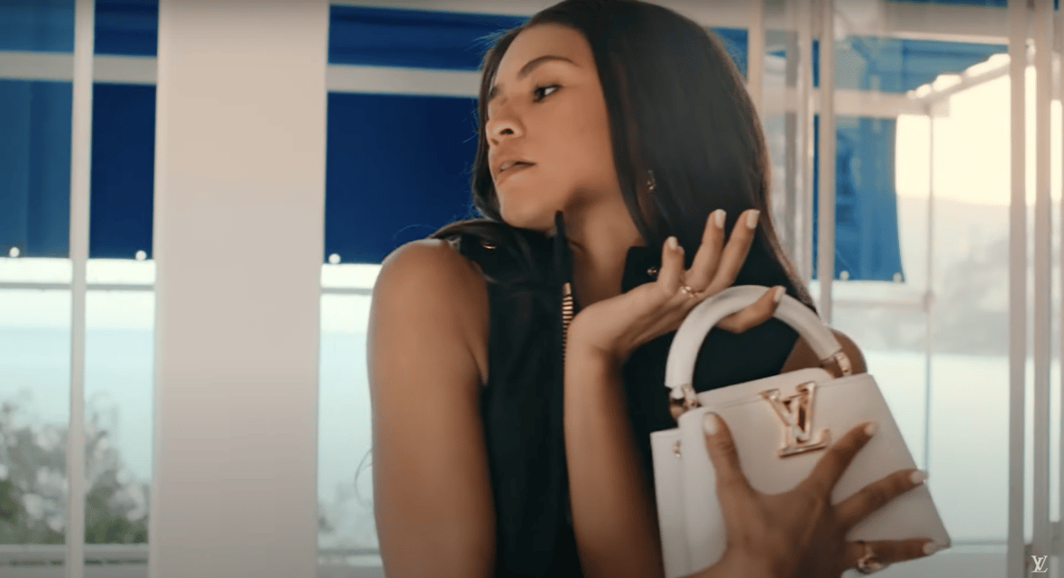 Actor Zendaya with a Louis Vuitton bag