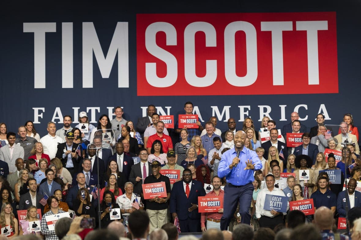 Republican presidential candidate Tim Scott
