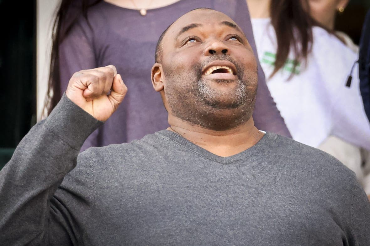 Evangelisto Ramos reacts as he leaves the Orleans Parish Sheriff’s Office