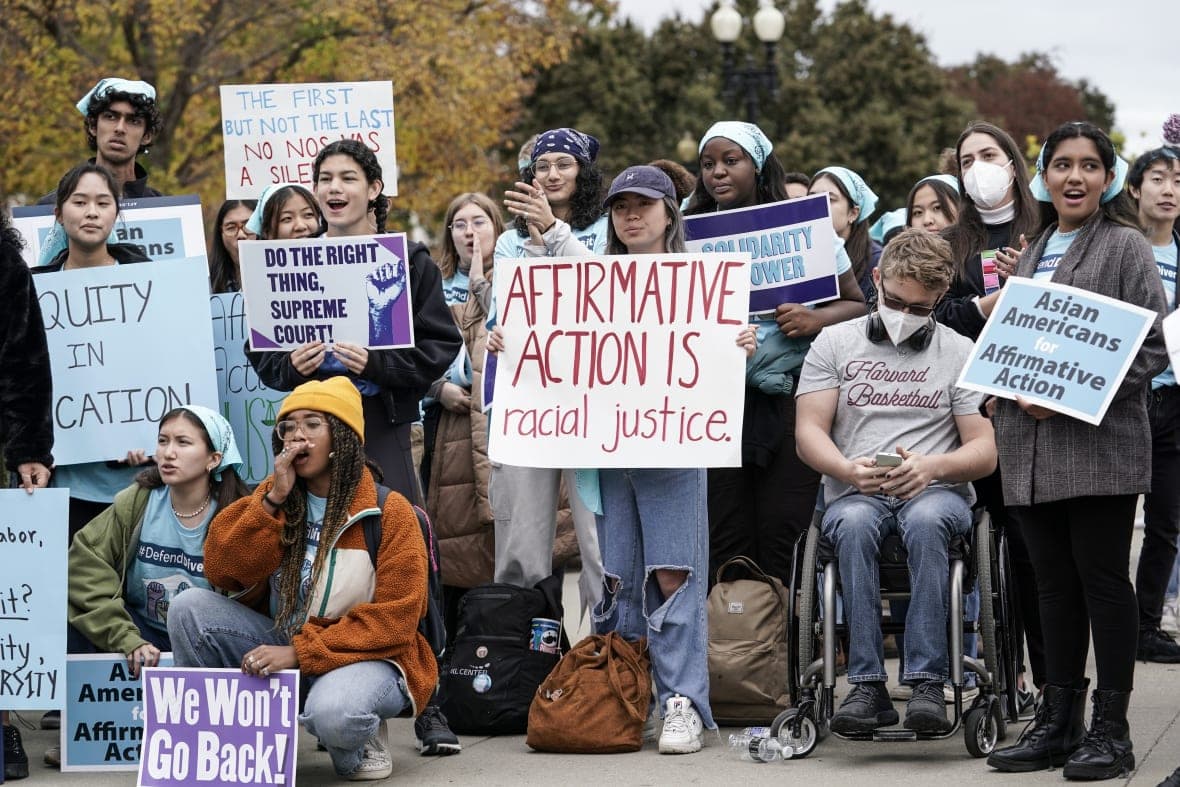 Activists demonstrate for affirmative action