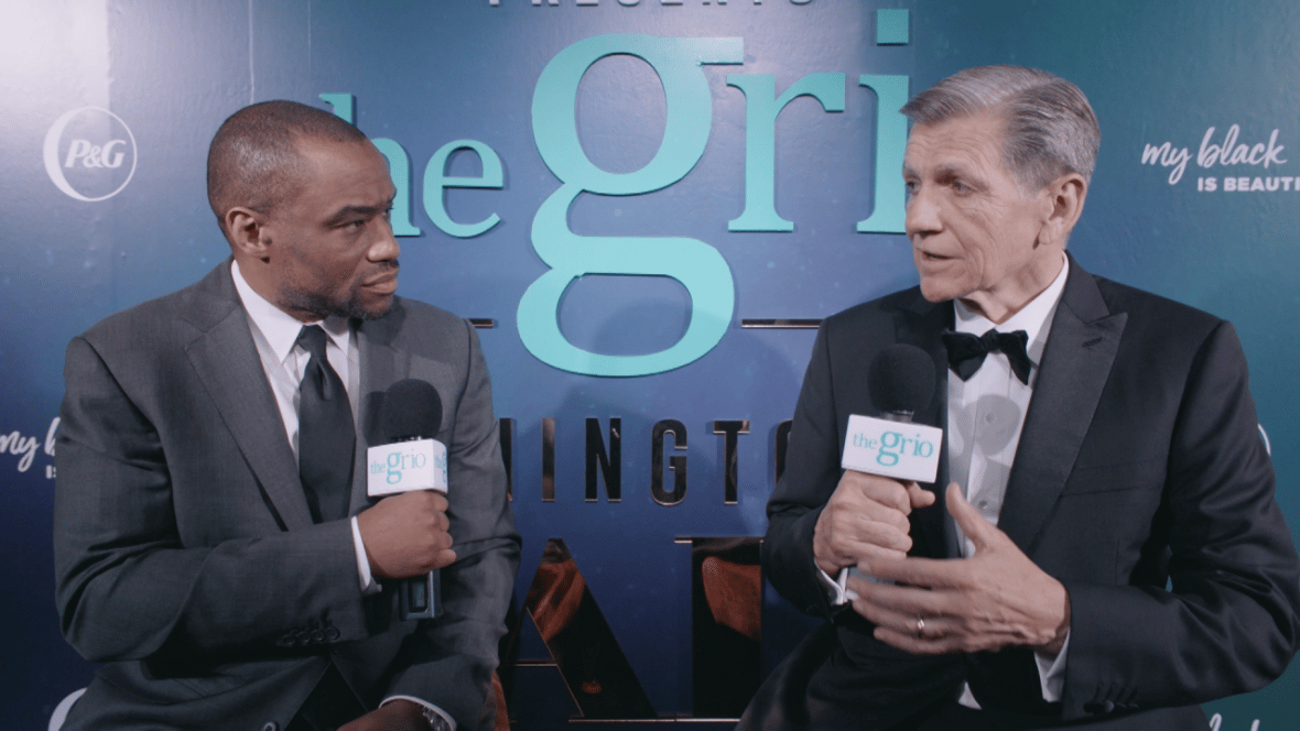 Marc Pritchard (right) discusses his plan of equity and representation with Marc Lamont Hill.
