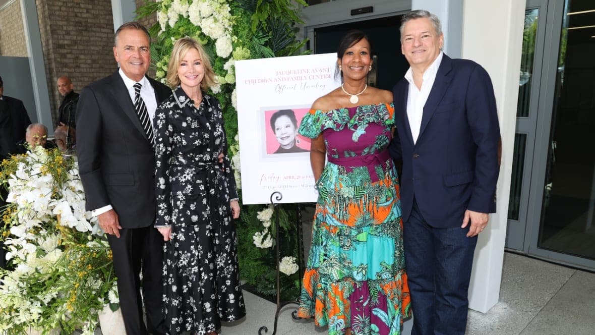 Businessman Rick Caruso and his wife, Tina Caruso, with Nicole Avant and her husband, Ted Sarandos