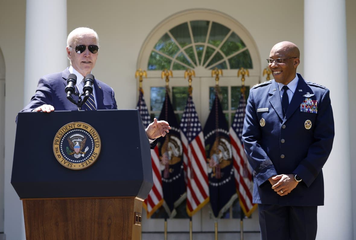 President Joe Biden and Gen. Charles Q. Brown, Jr.