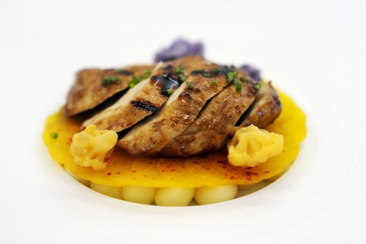 A prepared dish of Good Meat’s cultivated chicken