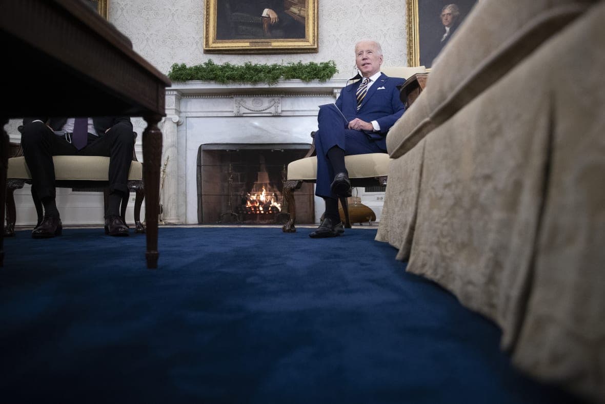 President Joe Biden in the Oval Office
