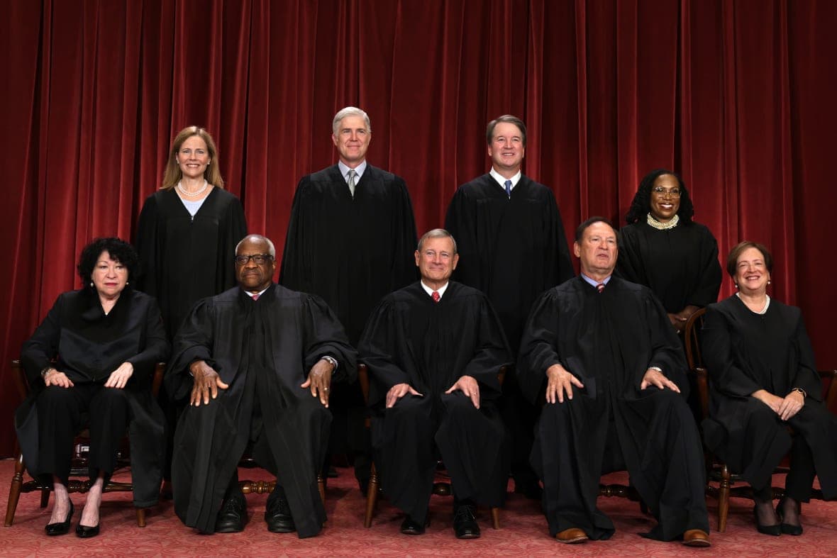 The nine members of the Supreme Court