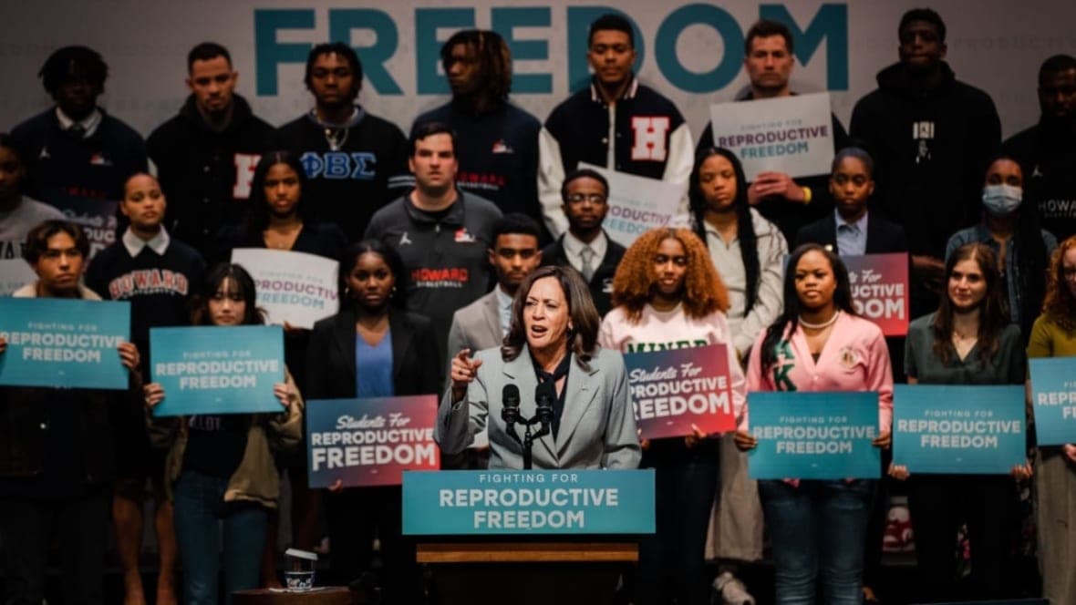 Vice President Kamala Harris at a reproductive freedom rally