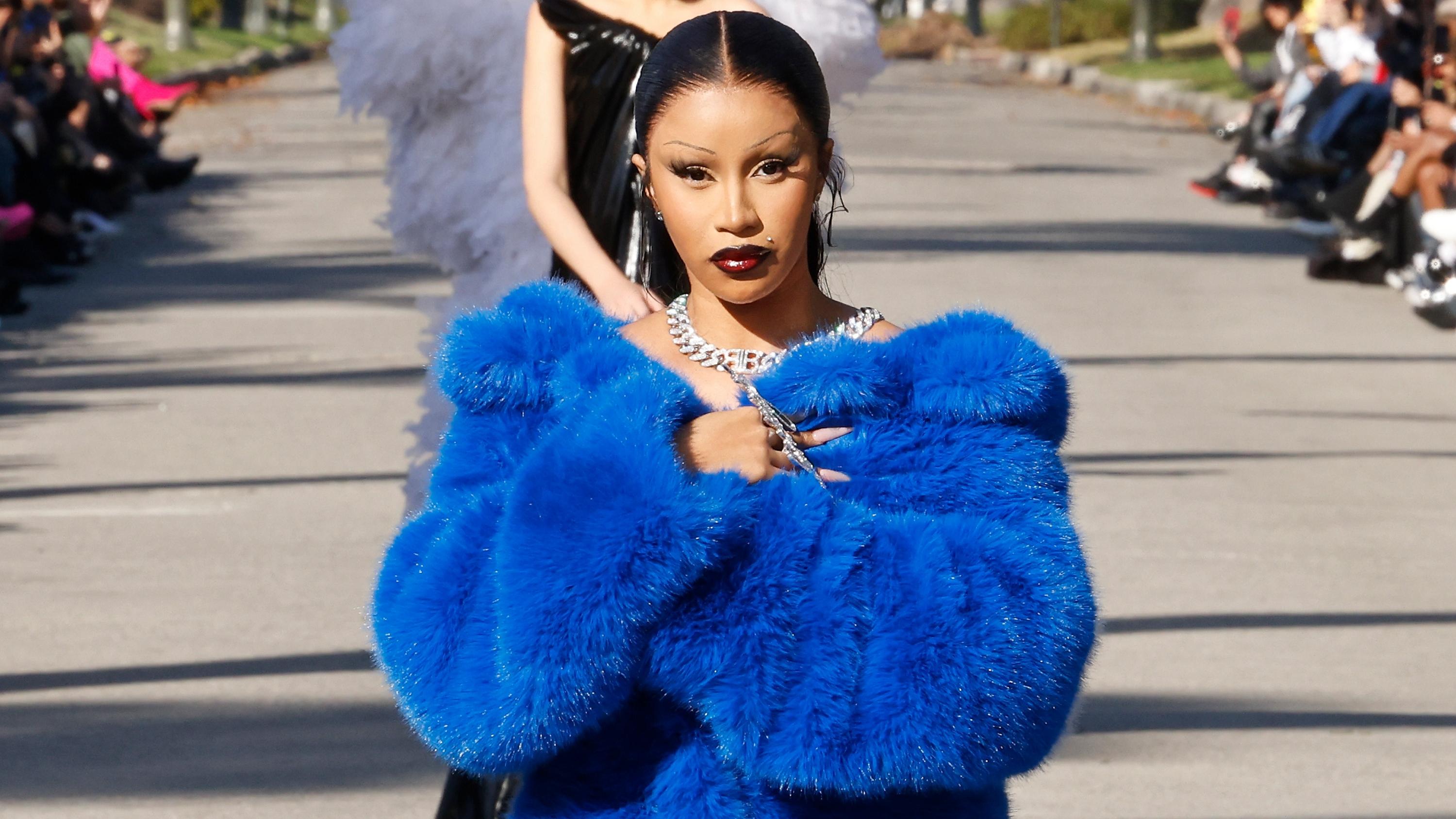 Cardi B makes her runway 'dream' come true in Balenciaga's homage