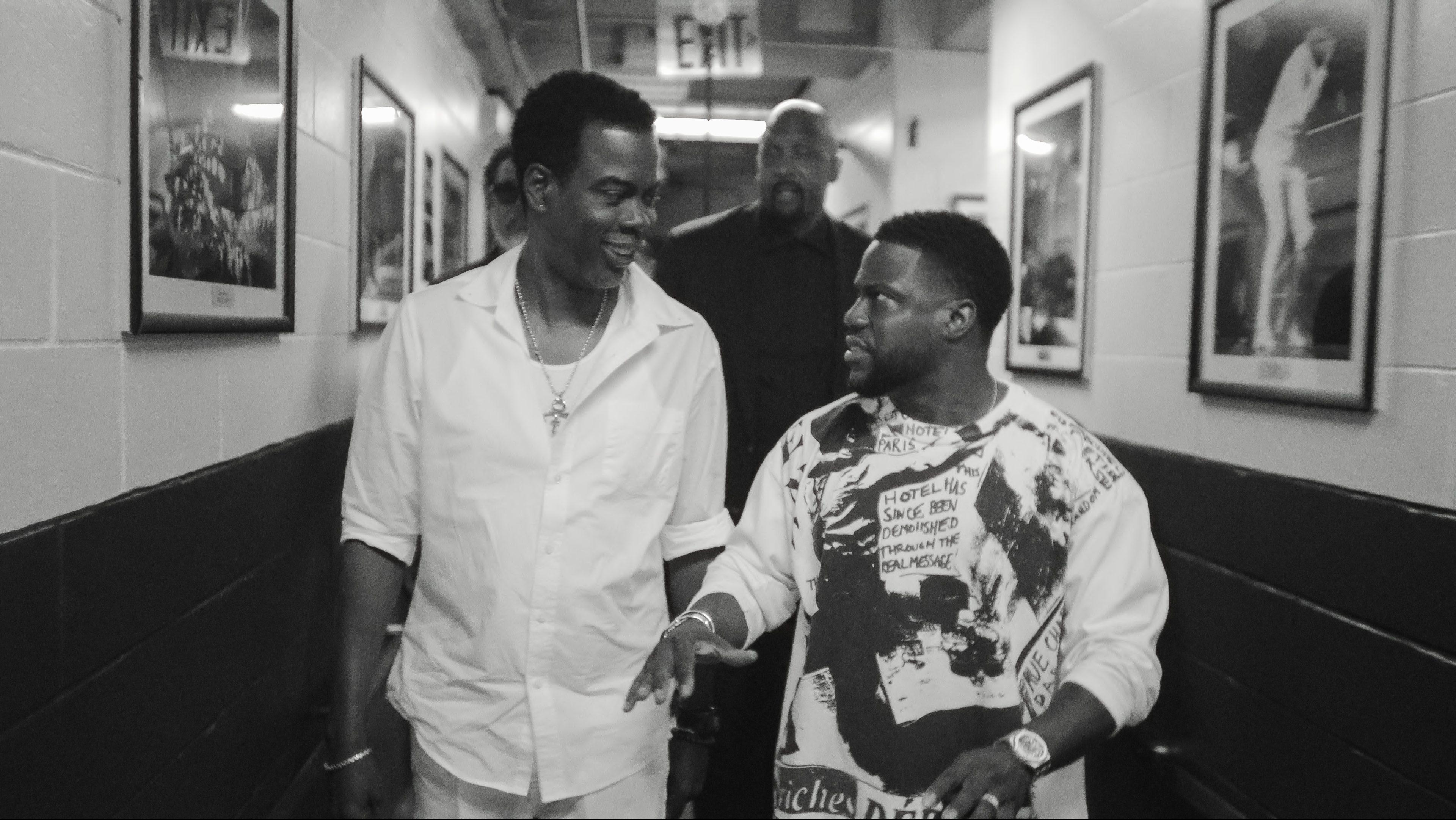Comedians Chris Rock and Kevin Hart in “Kevin Hart & Chris Rock: Headliners Only”