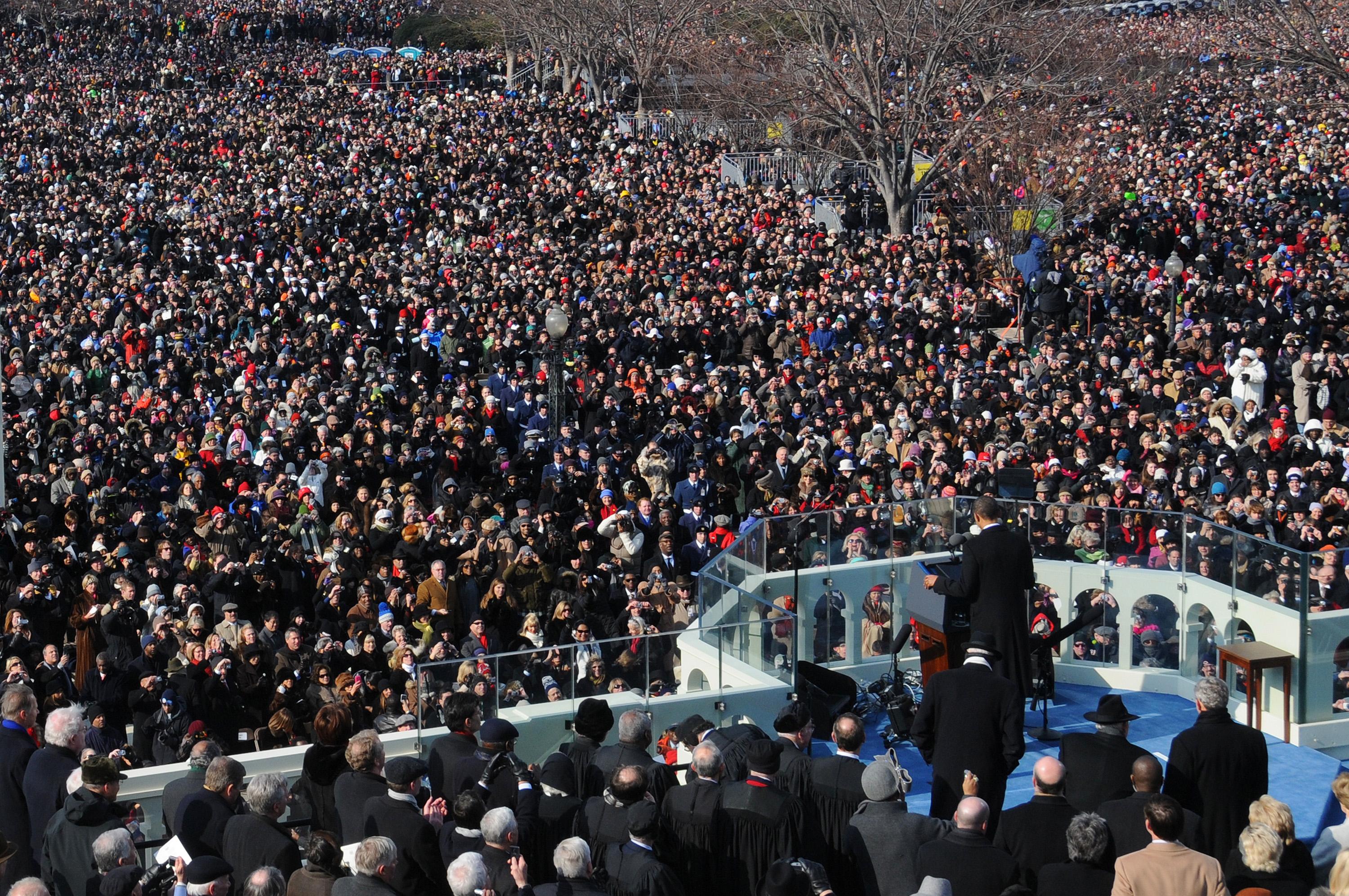 The inauguration of President Barack Obama and Vice President Joe Biden