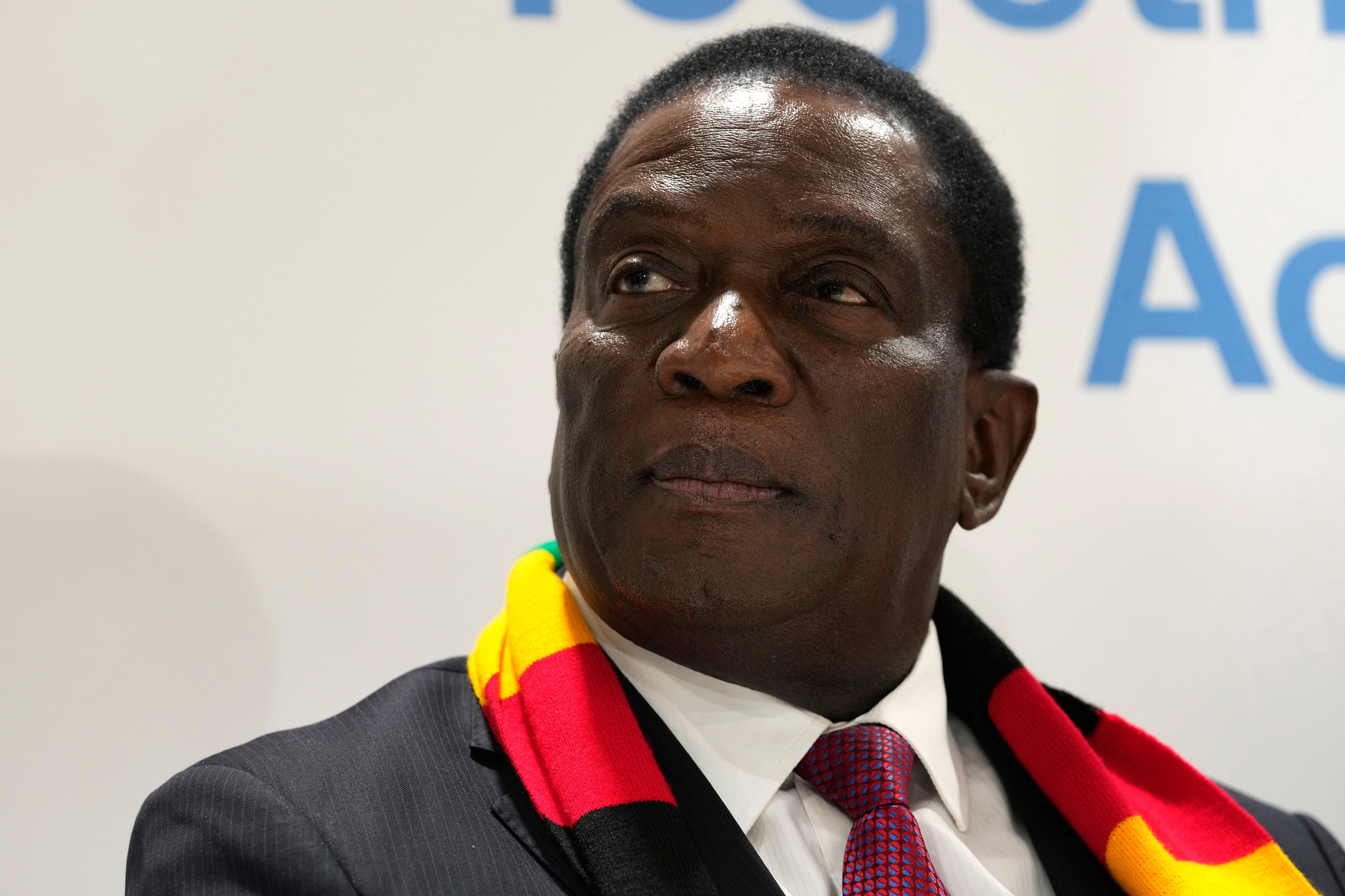 Zimbabwe's President Emmerson Mnangagwa