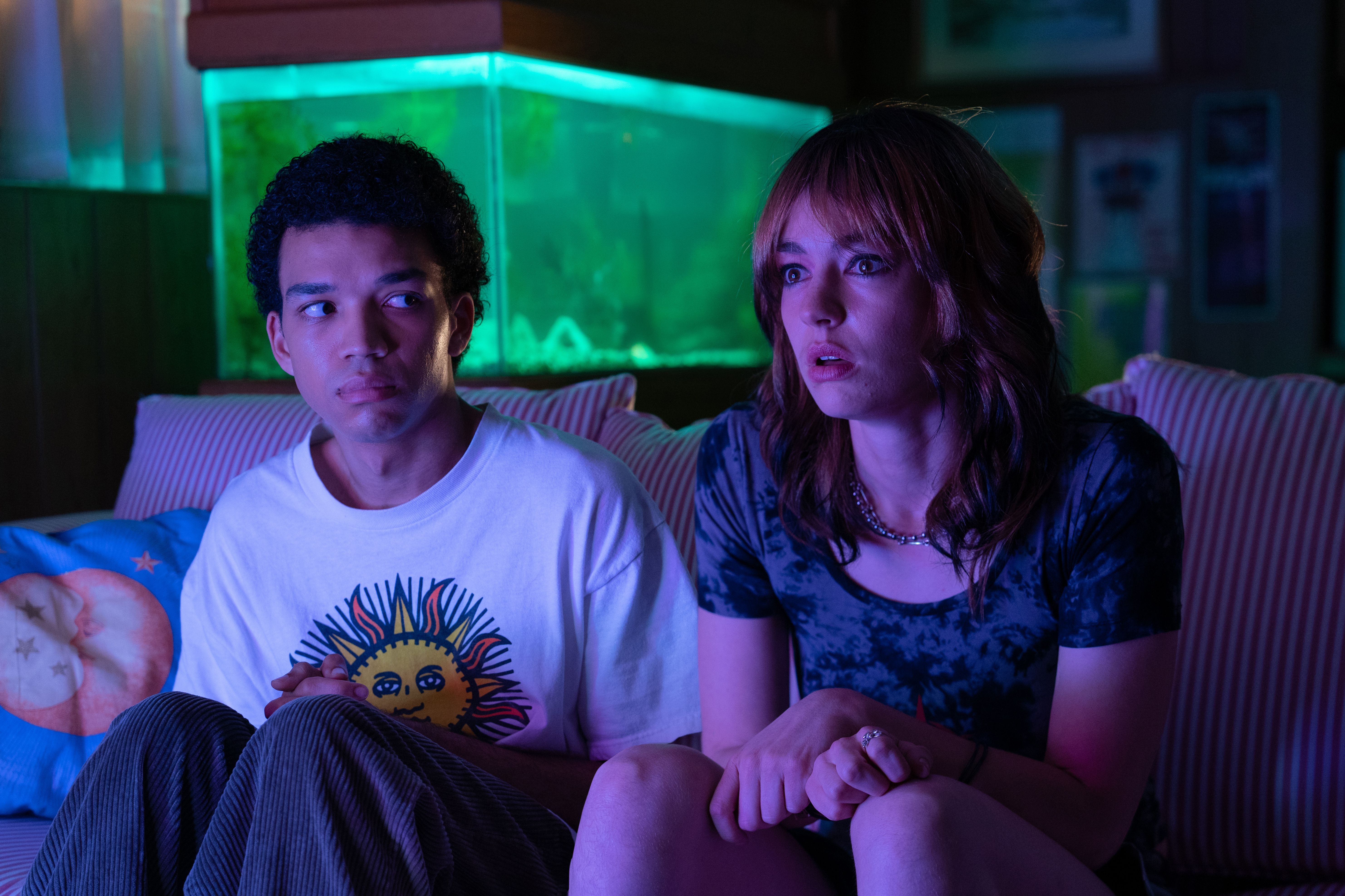Actors Justice Smith and Brigette Lundy-Paine in “I Saw the TV Glow”