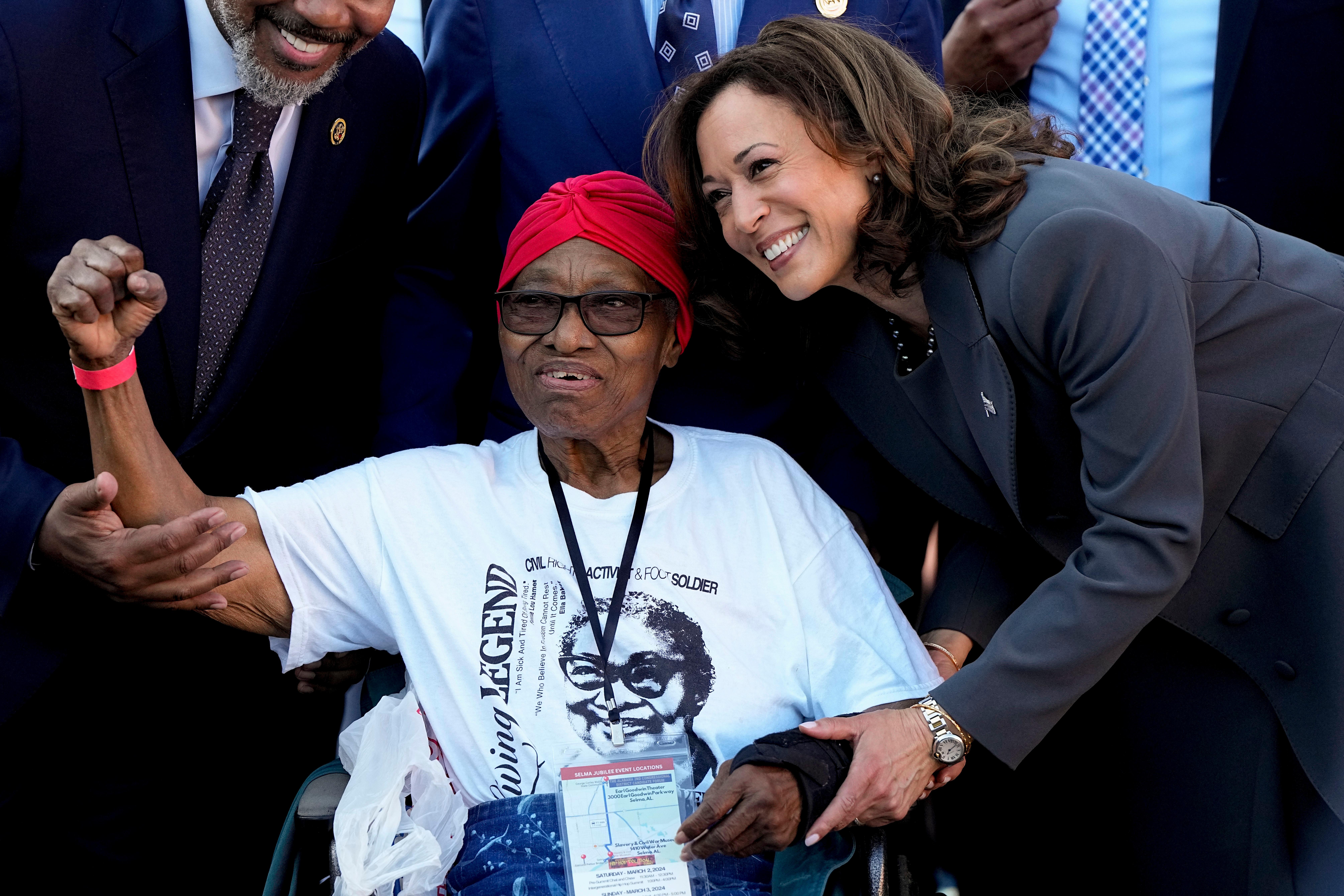 Annie Pearl Avery and Vice President Kamala Harris