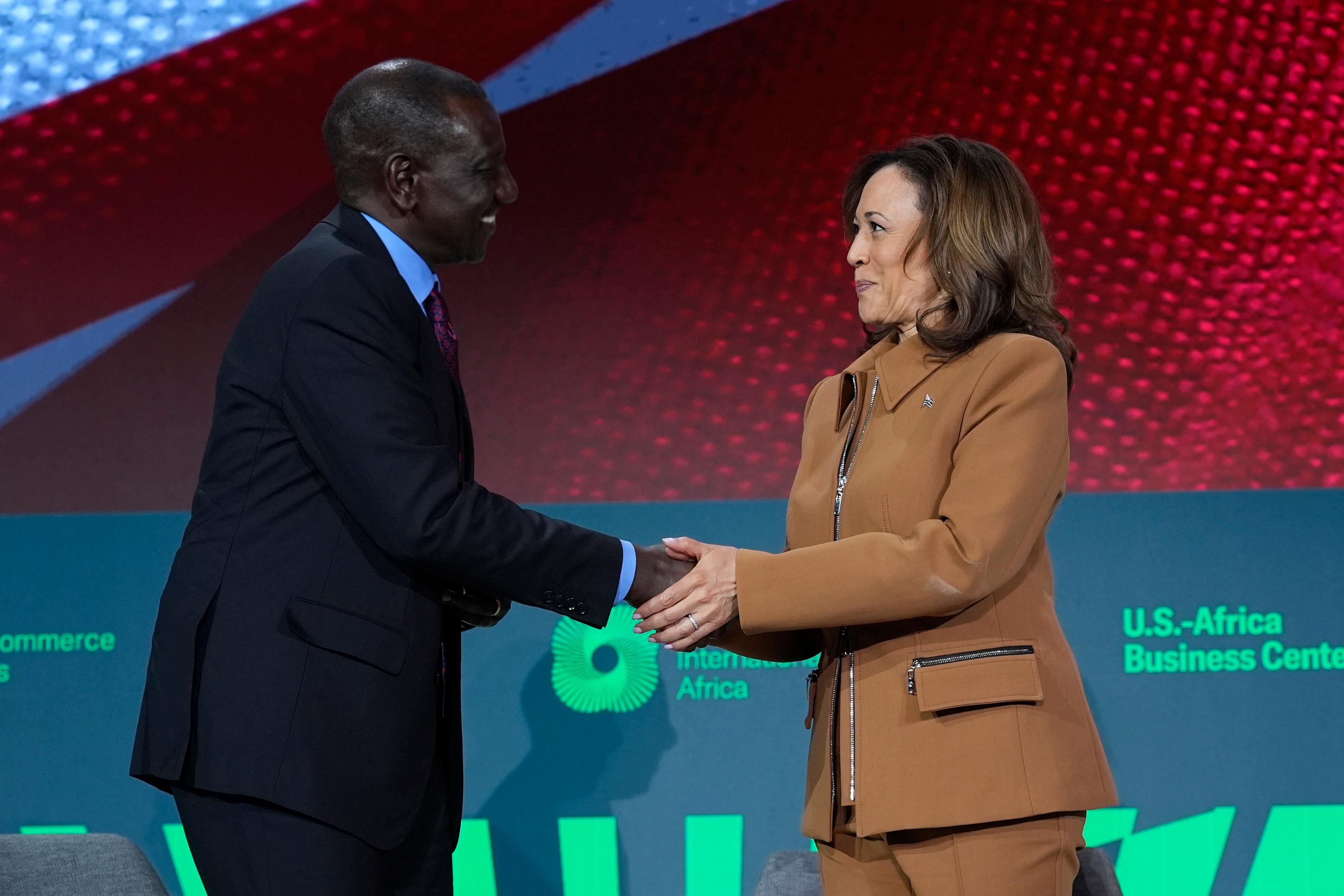 Kenya’s President William Ruto and Vice President Kamala Harris