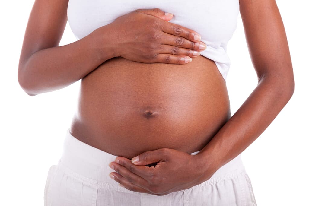 A woman's pregnant belly