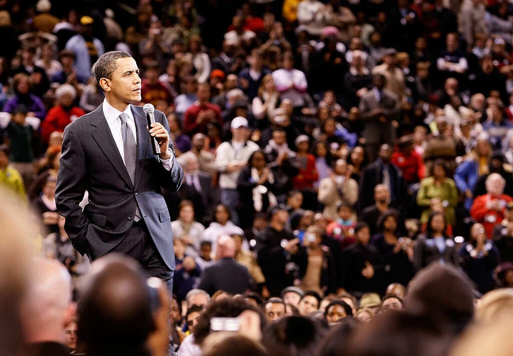 Former President Barack Obama as a Democratic senator from Illinois