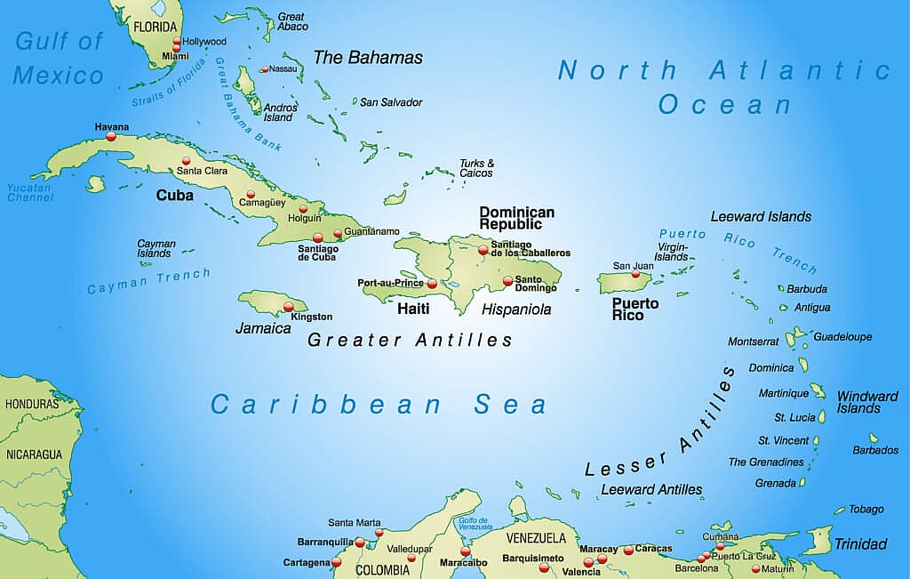 Caribbean Map