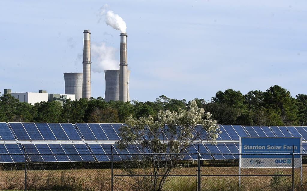 The Stanton Energy Center, a coal-fired power plant, and the Stanton Solar Farm