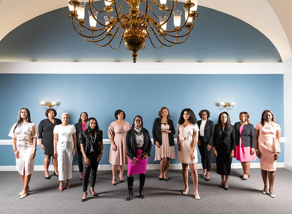 Black women Capitol Hill staffers at the U.S. Capitol
