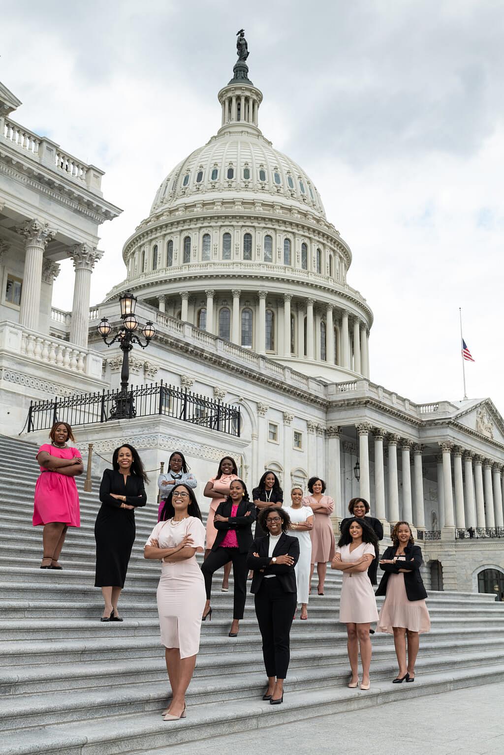 Black women Capitol Hill staffers at the U.S. Capitol