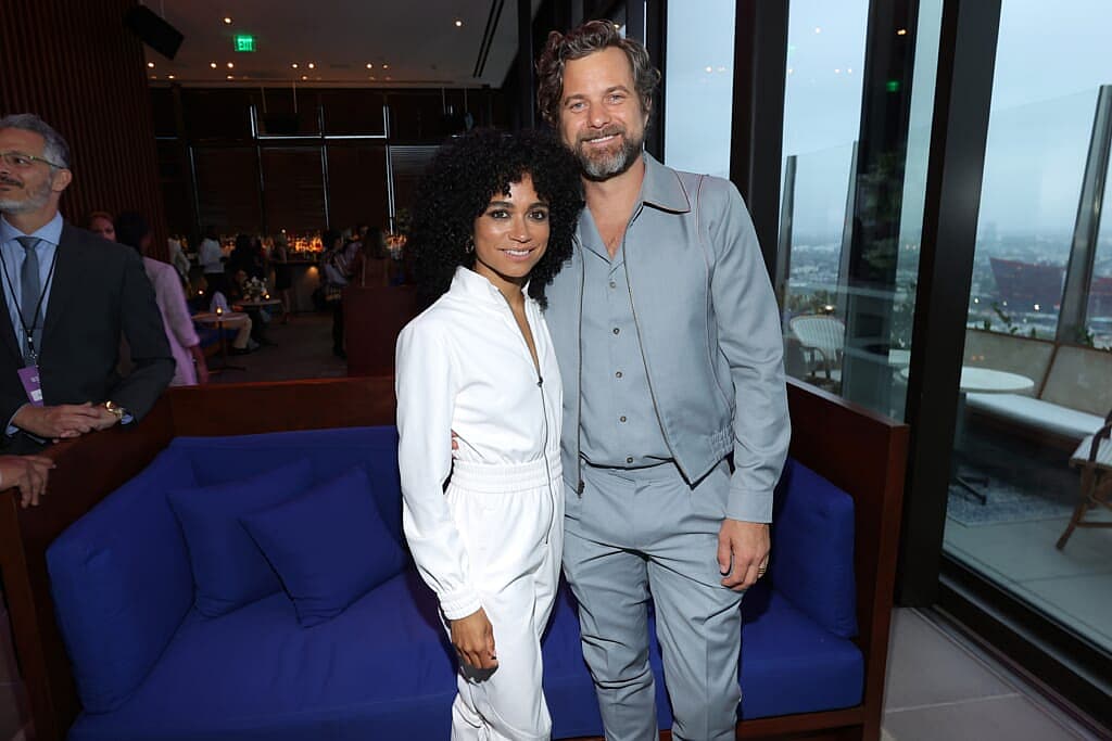 Actors Lauren Ridloff and Joshua Jackson