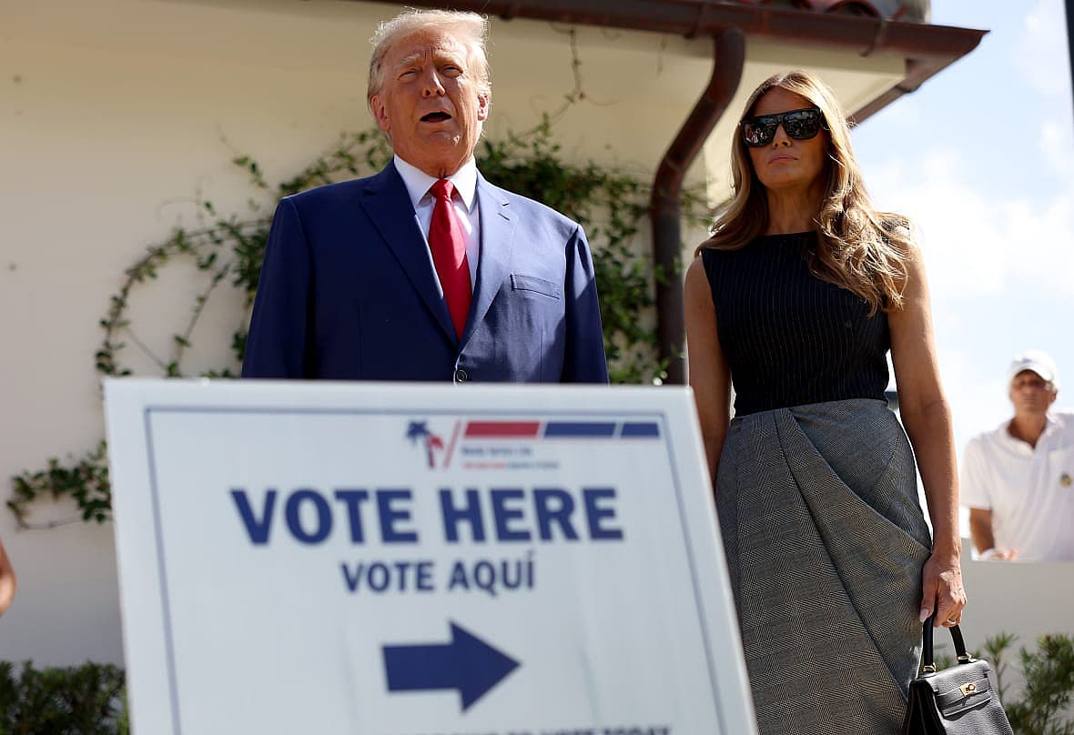 Former President Donald Trump and former First Lady Melania Trump